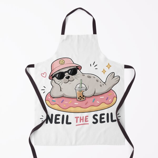 Item preview, Neil The Seil Donut Float and Bubble Tea Seal designed and sold by Jaideep Walia.