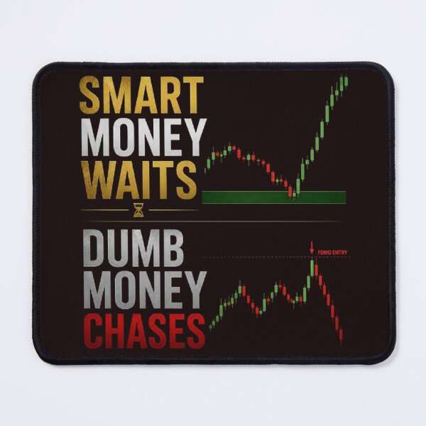Item preview, Smart Money Waits Dumb Money Chases Forex Trading Trader T-Shirt designed and sold by PipForgeStudio .