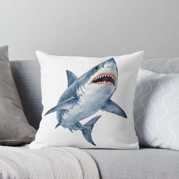 Item preview, Great White Shark Rising — Watercolour designed and sold by Jaruart.