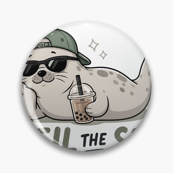 Item preview, Neil The Seil Cool Bubble Tea Seal designed and sold by Jaideep Walia.