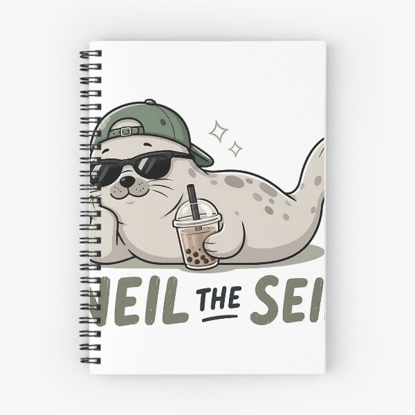 Item preview, Neil The Seil Cool Bubble Tea Seal designed and sold by Jaideep Walia.