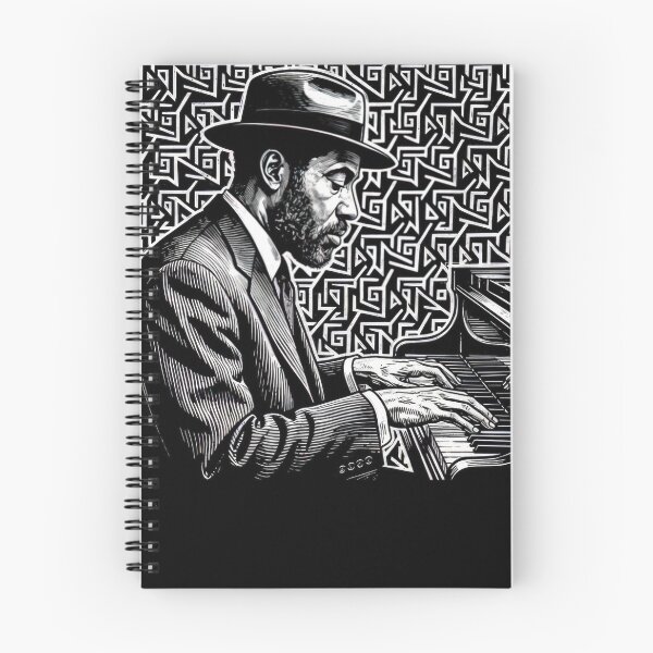 Item preview, Thelonious Monk Legendary Jazz Piano Player Linotype Art Original Design - Gift for Vinyl Collector, Jazz Fan or Musician #829 designed and sold by vistalyn.