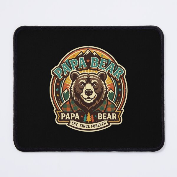 Item preview, Papa Bear Est Since Forever Retro Badge designed and sold by creativerooney.