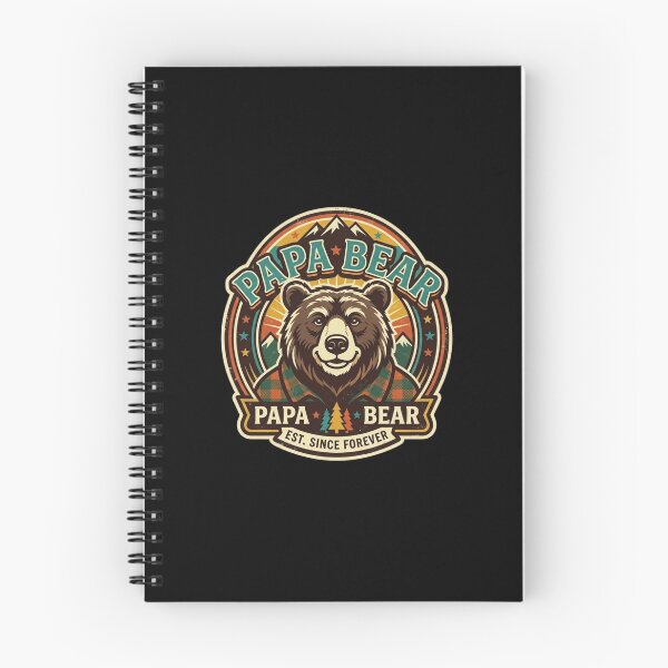 Item preview, Papa Bear Est Since Forever Retro Badge designed and sold by creativerooney.