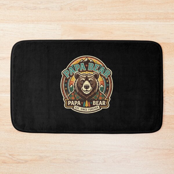Item preview, Papa Bear Est Since Forever Retro Badge designed and sold by creativerooney.
