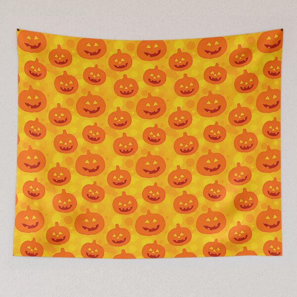 Item preview, Flat Cartoon Halloween Pumpkin Pattern Background designed and sold by igraphixart.
