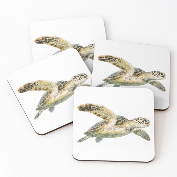 Item preview, Green Sea Turtle Watercolour Illustration designed and sold by Jaruart.
