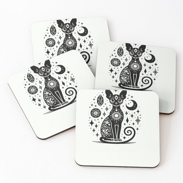 Item preview, Cute Black Cat with Big Eyes - Retro Vintage Aesthetic designed and sold by AdlArs.
