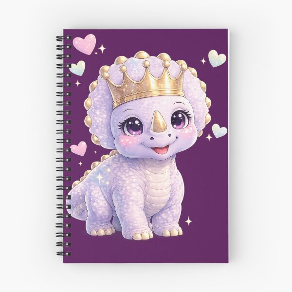 Item preview, Baby Dino Princess Crown | Cute Kawaii Dinosaur with Gold Crown | Pastel Chibi Fantasy designed and sold by Sonia dutta_art.