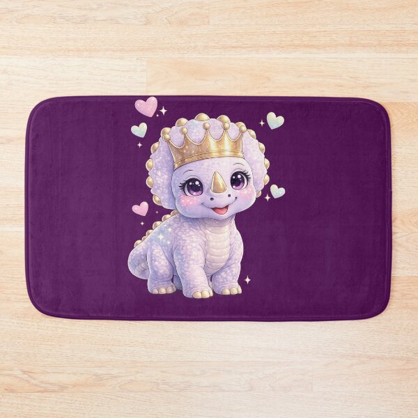 Item preview, Baby Dino Princess Crown | Cute Kawaii Dinosaur with Gold Crown | Pastel Chibi Fantasy designed and sold by Sonia dutta_art.