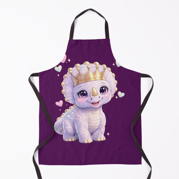 Item preview, Baby Dino Princess Crown | Cute Kawaii Dinosaur with Gold Crown | Pastel Chibi Fantasy designed and sold by Sonia dutta_art.
