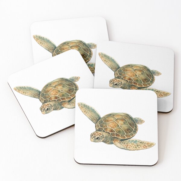 Item preview, Green Sea Turtle from Above — Watercolour designed and sold by Jaruart.