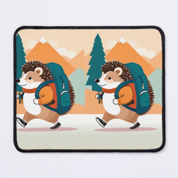 Item preview, Illustration - Hiking Hedgehog, Colorful Mountain Adventure designed and sold by AnimeShin.