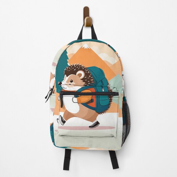 Item preview, Illustration - Hiking Hedgehog, Colorful Mountain Adventure designed and sold by AnimeShin.