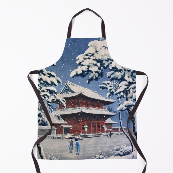 Item preview, Zojoji Temple in Snow by Koitsu Tsuchiya 1933 Japanese Woodblock Print designed and sold by vekotpu.