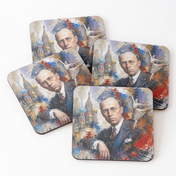 Item preview, Sergei Prokofiev, Russian composer and pianist painting. designed and sold by GalleryKauffeld.
