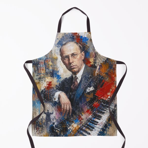Item preview, Sergei Prokofiev, Russian composer and pianist painting. designed and sold by GalleryKauffeld.