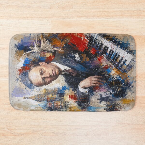 Item preview, Sergei Prokofiev, Russian composer and pianist painting. designed and sold by GalleryKauffeld.