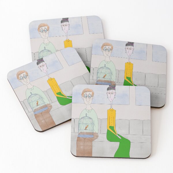 Item preview, Awkward Subway Ride with a Caged Bird designed and sold by The Whimsy Nest Art.