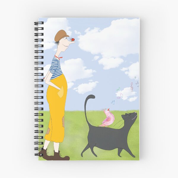 Item preview, Singing Bird, Proud Cat and a Ladybug Walk⁠ designed and sold by The Whimsy Nest Art.