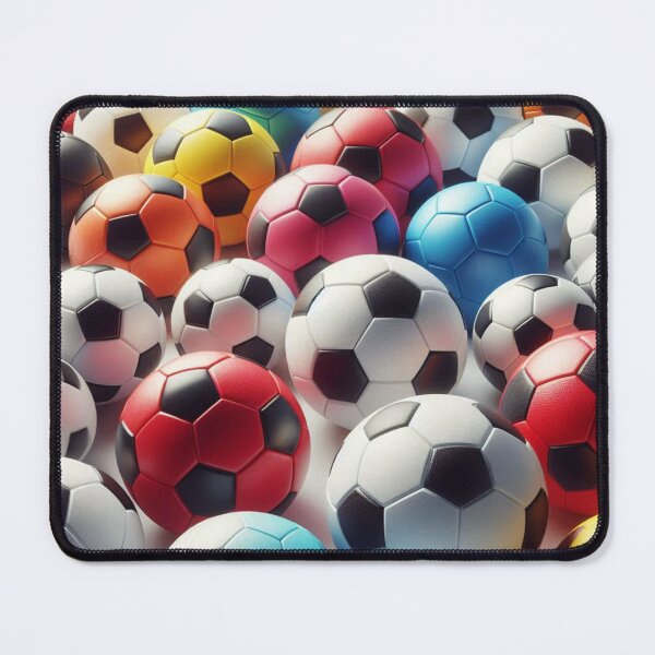 Item preview, Vibrant Colorful Soccer Balls Seamless Pattern designed and sold by CatandTea.