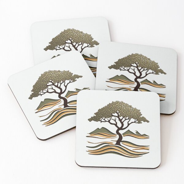 Item preview, Elysium Echoes | Ancient Tree, Mountain & Wave Icon designed and sold by Shift-Bloom.