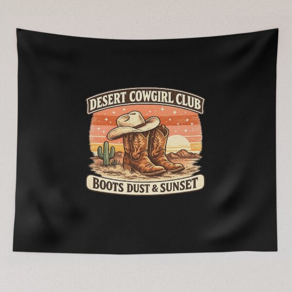 Item preview, Desert Cowgirl Club Boots Dust & Sunset designed and sold by Concrete Coffee Studio.
