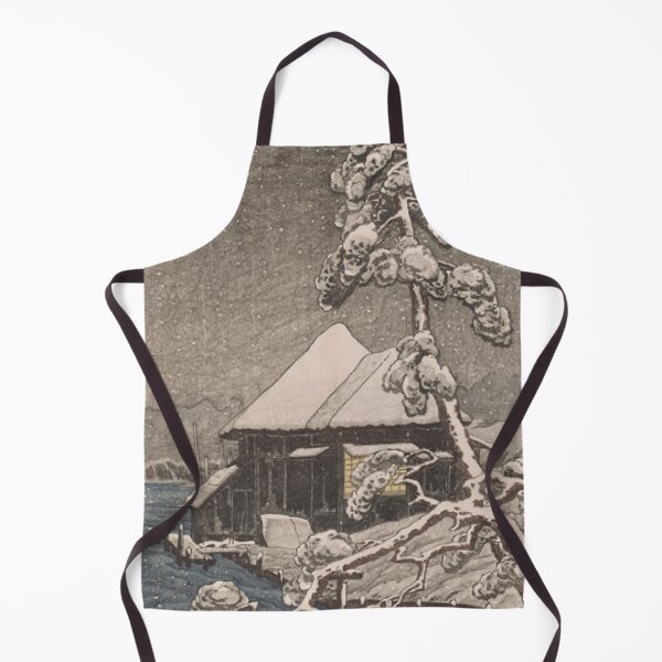 Item preview, Vintage Japanese Woodblock Print Winter Snow Scene and Traditional House designed and sold by vekotpu.