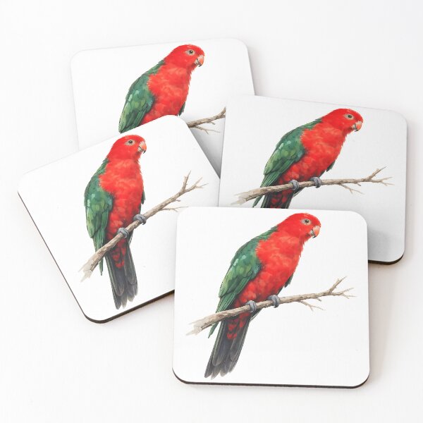 Item preview, Australian King Parrot Watercolour Illustration designed and sold by Jaruart.