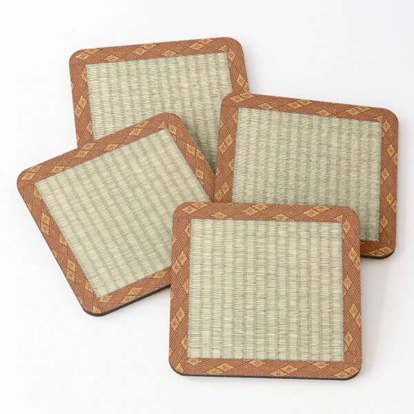 Item preview, Traditional Japanese Tatami Mat Red Border designed and sold by OsakaYumeWorks.