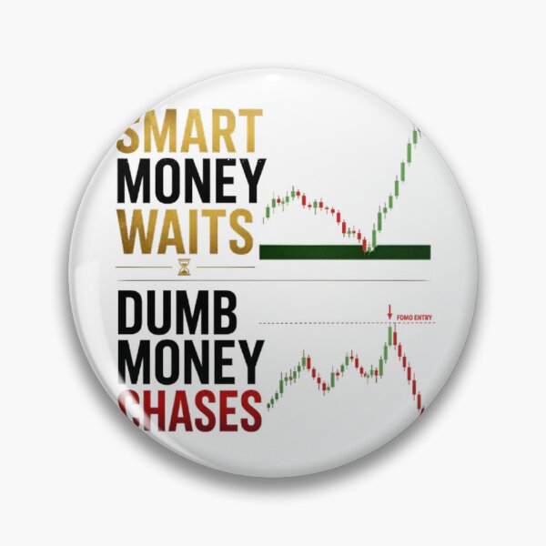 Item preview, Smart Money Waits Dumb Money Chases Trading Quote Forex Trader T-Shirt designed and sold by PipForgeStudio .