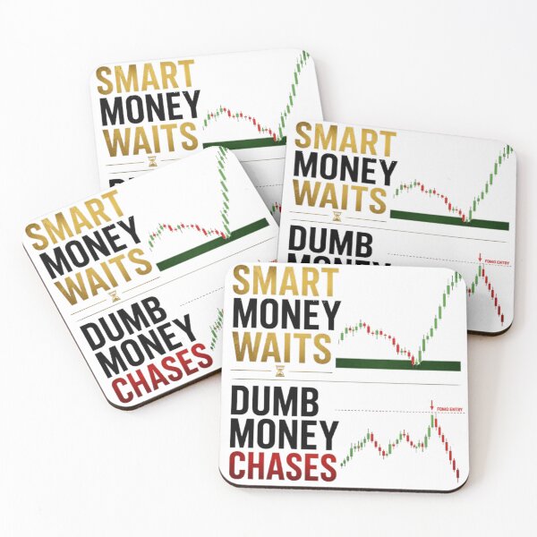 Item preview, Smart Money Waits Dumb Money Chases Trading Quote Forex Trader T-Shirt designed and sold by PipForgeStudio .