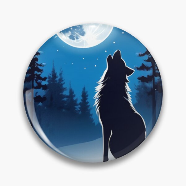 Item preview, Illustration - Lone Wolf, Wild and Nocturnal Landscape designed and sold by AnimeShin.