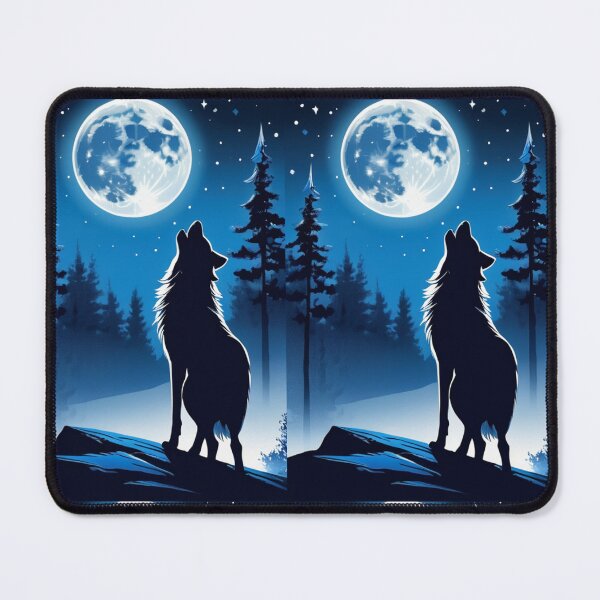 Item preview, Illustration - Lone Wolf, Wild and Nocturnal Landscape designed and sold by AnimeShin.