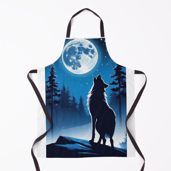 Item preview, Illustration - Lone Wolf, Wild and Nocturnal Landscape designed and sold by AnimeShin.