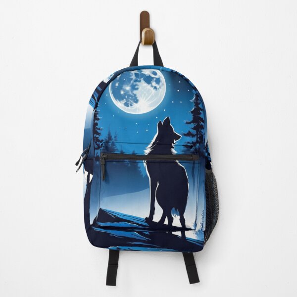 Item preview, Illustration - Lone Wolf, Wild and Nocturnal Landscape designed and sold by AnimeShin.