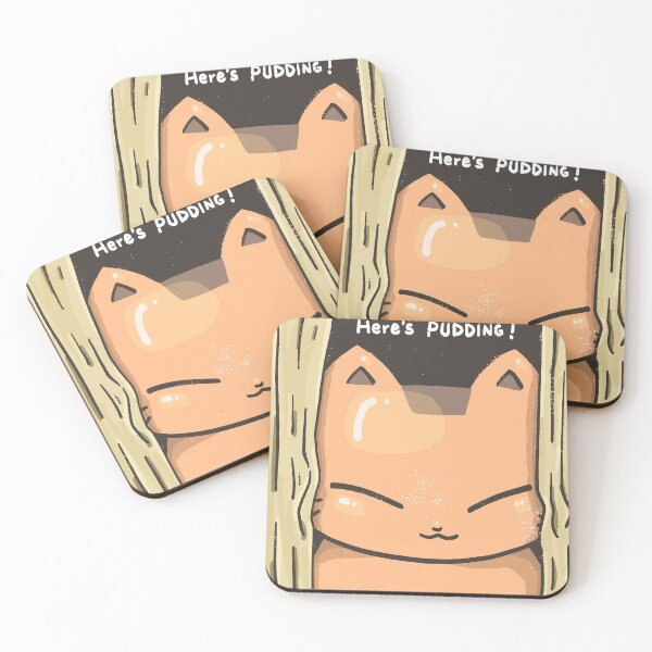 Item preview, Cute Kawaii Here's Pudding Cat Movie Parody designed and sold by Sleepy-Town.