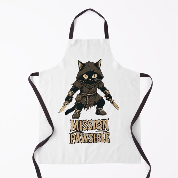 Item preview, Mission Pawsible | Funny Assassin Cat Fantasy T-Shirt designed and sold by Bisonia.
