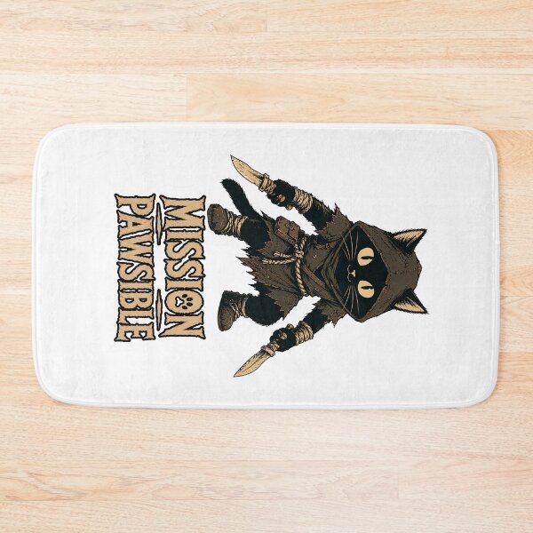 Item preview, Mission Pawsible | Funny Assassin Cat Fantasy T-Shirt designed and sold by Bisonia.