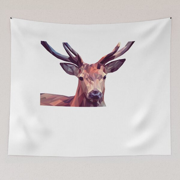 Item preview, Geometric Low Poly Deer - Modern Abstract Wildlife Art designed and sold by AdlArs.