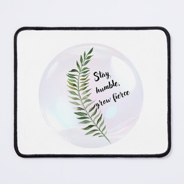 Item preview, Stay Humble Grow Fierce Botanical Leaf Sticker – Minimalist Inspirational Quote, Nature Aesthetic Vinyl Decal designed and sold by Pandey14.