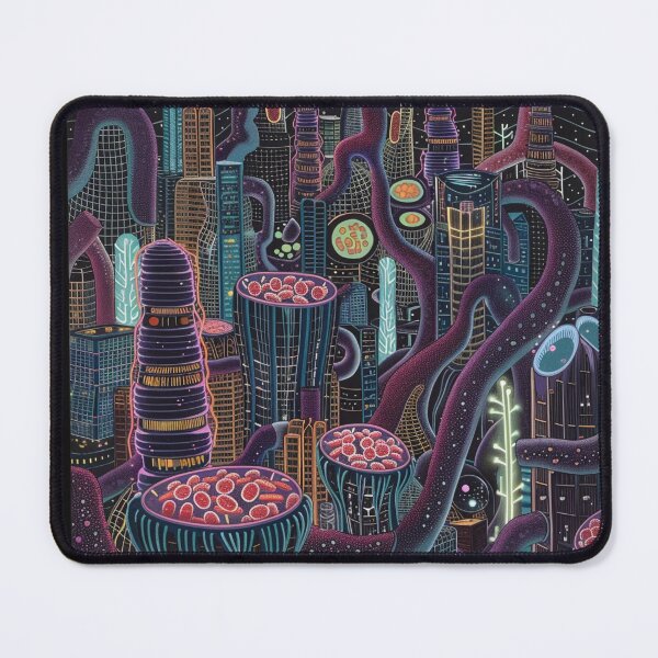 Item preview, Cellular Cityscape - Cyber-Bio Art designed and sold by STATIC SOUL.