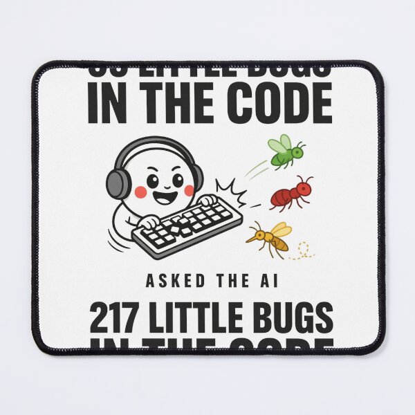 Item preview, 99 Little Bugs In The Code Asked The AI designed and sold by Bianca Oltean.
