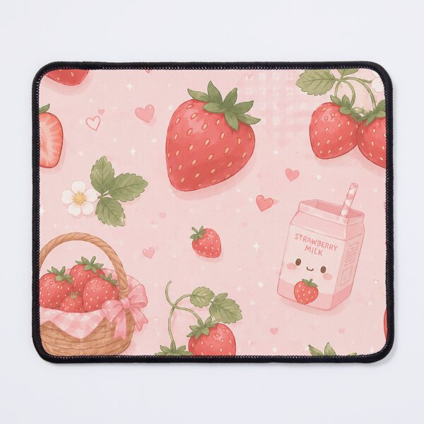 Item preview, Cute Strawberry Wallpaper designed and sold by lyssurt.