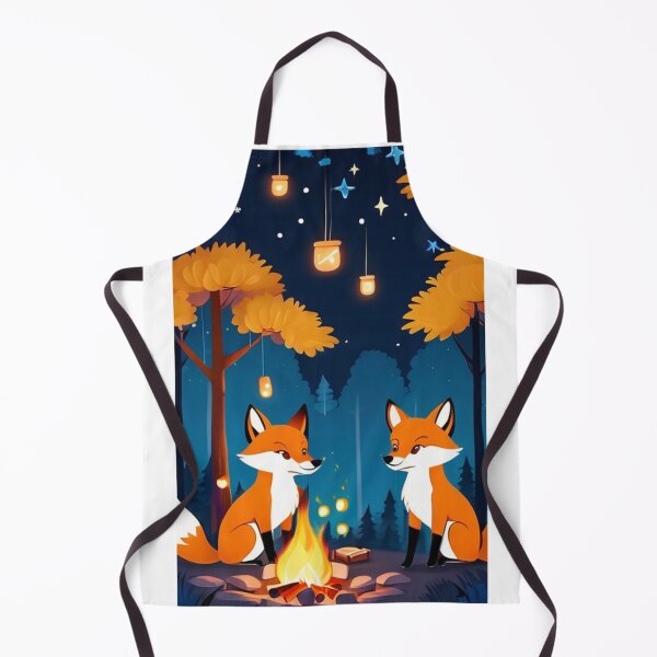 Item preview, Illustration - Nocturnal Forest with Foxes, Children's Book Style designed and sold by AnimeShin.