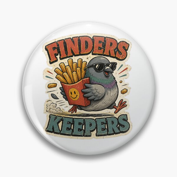 Item preview, Finders Keepers Funny Pigeon French Fries Retro designed and sold by NarpLTD.