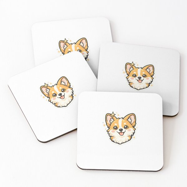 Item preview, Cute Corgi Dog Sticker | Kawaii Puppy Vinyl Decal | Aesthetic Gen Z Laptop & Water Bottle Sticker designed and sold by LarkLeaf.