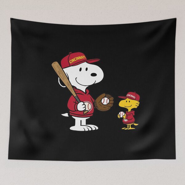 Item preview, Snoopy Woodstock Cincinnatii Baseball designed and sold by WilliamFerris.
