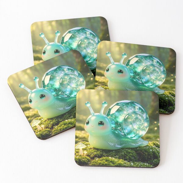 Item preview, The Celestial Snail - Cute Emerald Jelly Snail with Galaxy Shell designed and sold by ABYSSLAB.