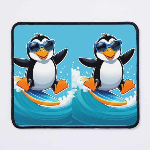 Item preview, Illustration - Penguin Surfing, Holiday Atmosphere designed and sold by AnimeShin.